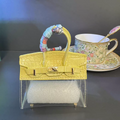 Yellow Mini Birkin Bag Charm