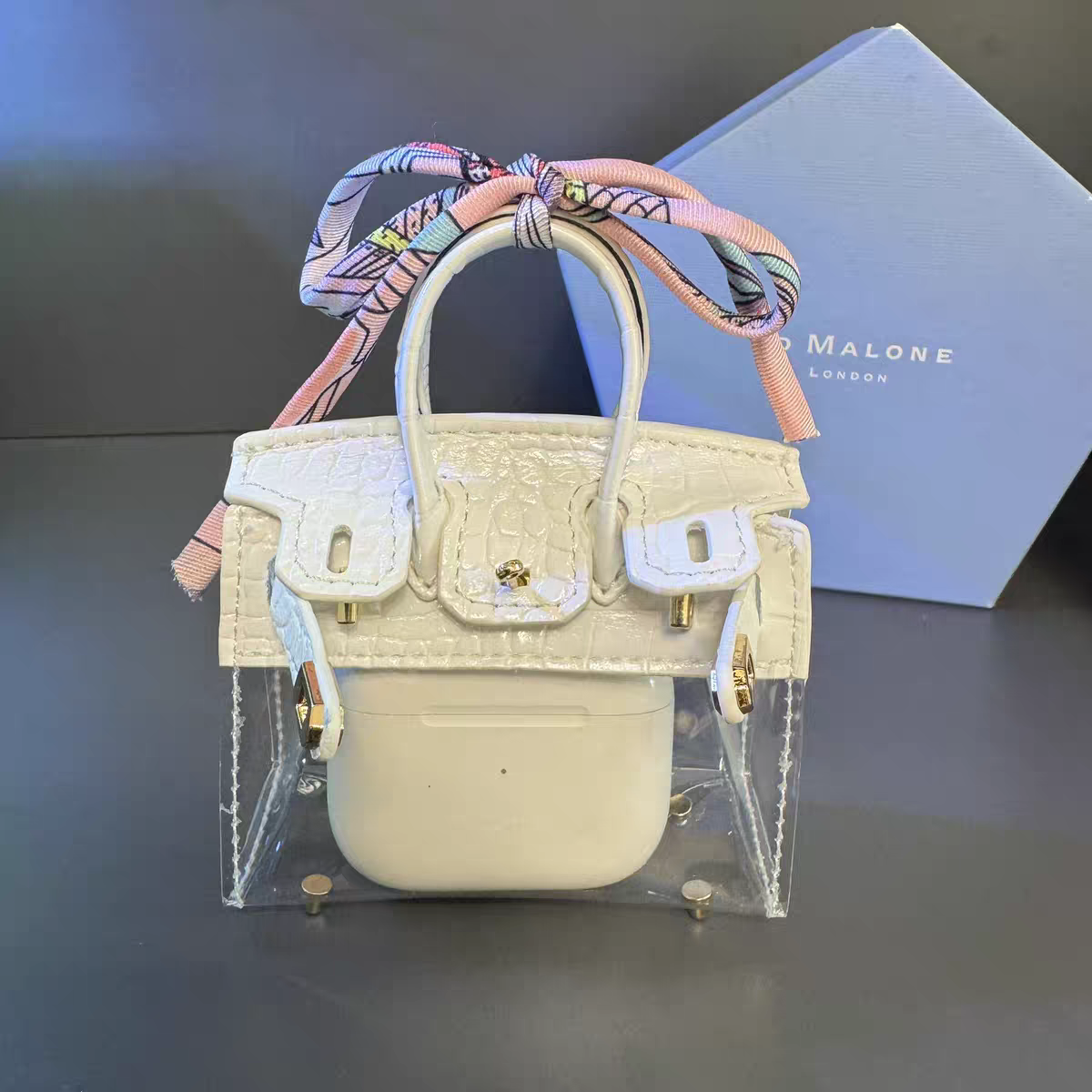 Vanilla White Mini Birkin Bag Charm