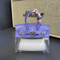 Purple Mini Birkin Bag Charm