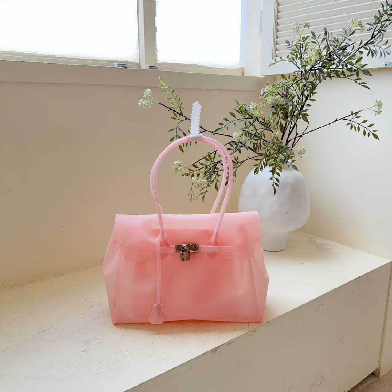 Jelly Firkin Bag 35cm – Light Pink TPU Edition