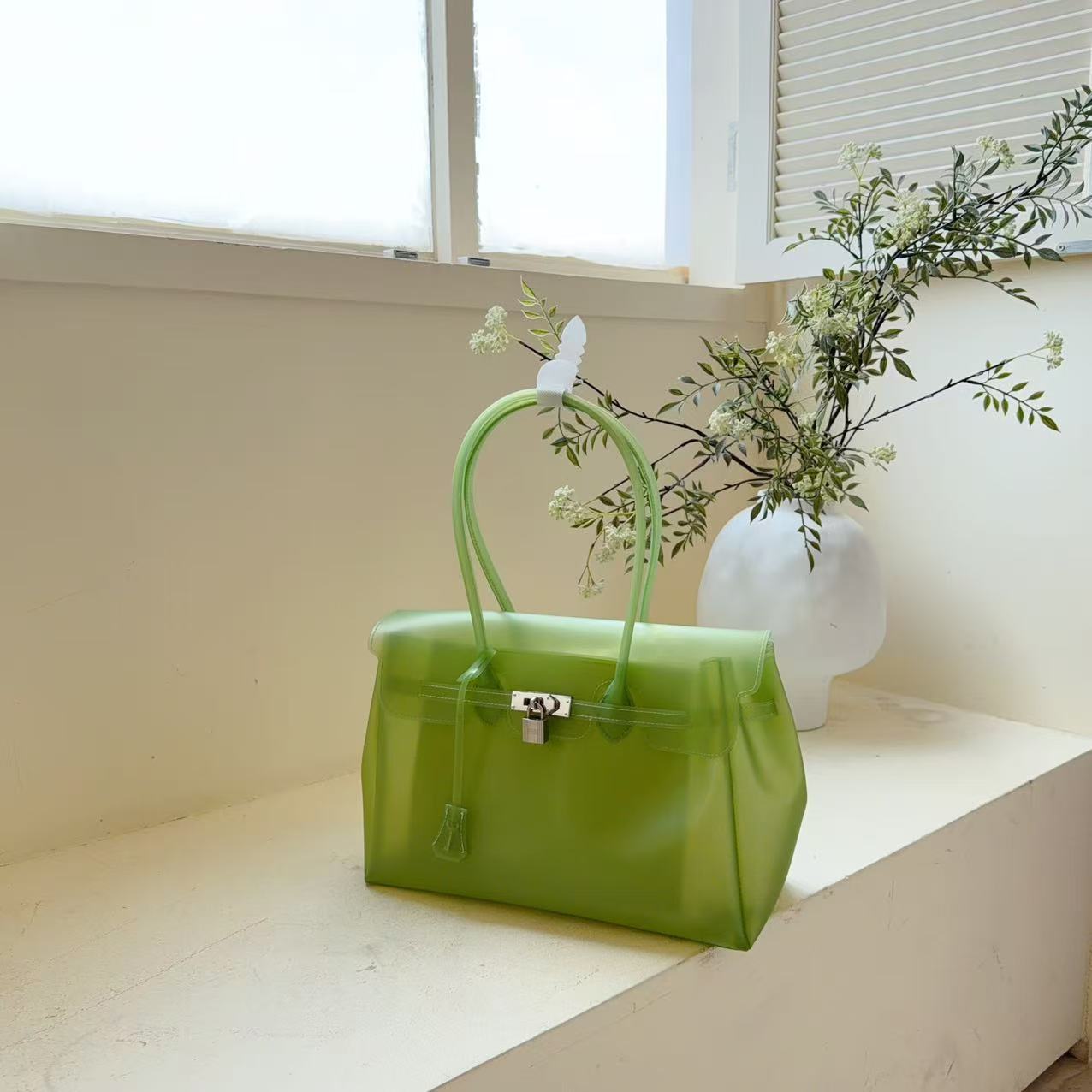 Jelly Firkin Bag 35cm – Matcha TPU Edition