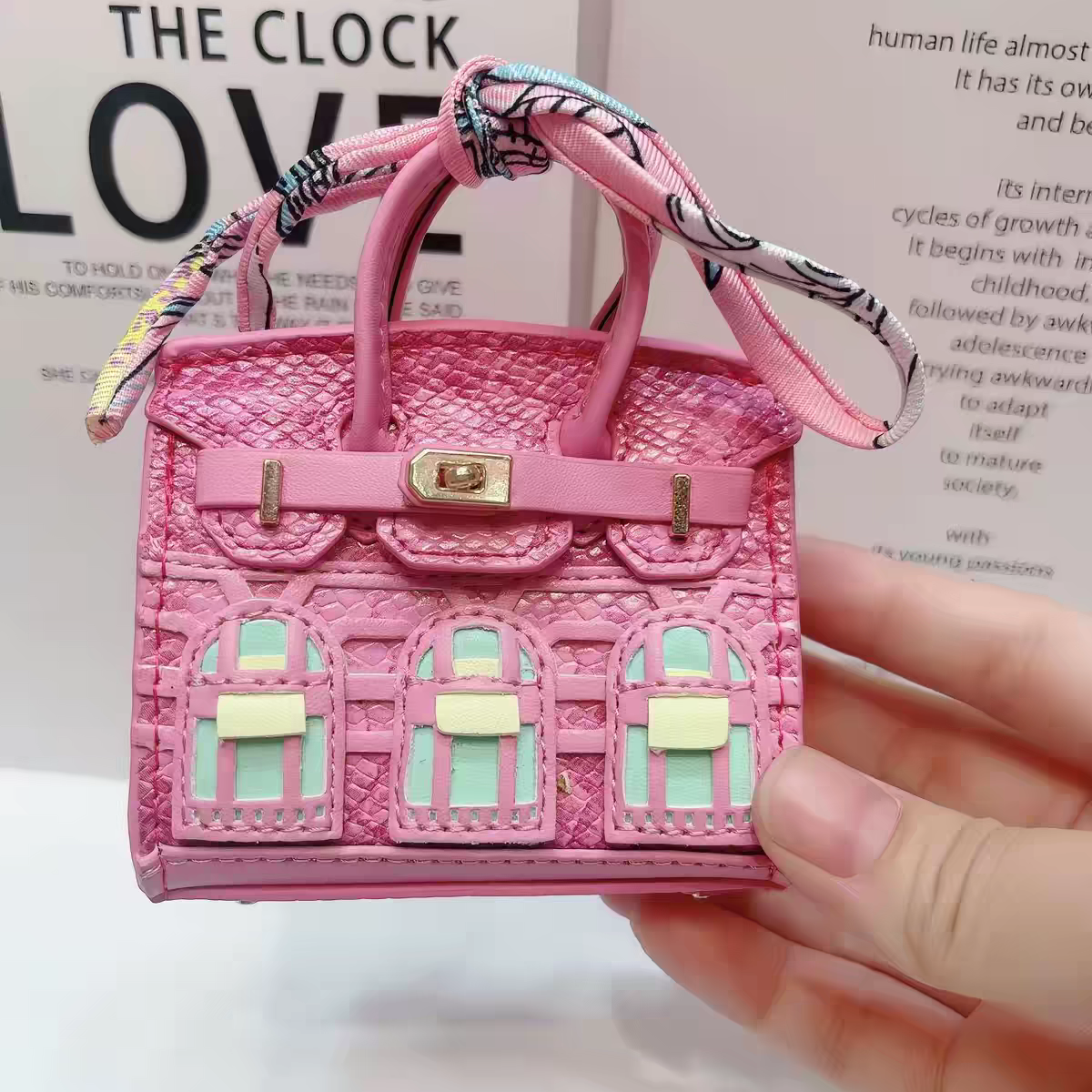 Hot Pink Birkin Bag Charm
